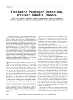Tickborne Pathogen Detection Western Siberia Russia