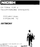 Criteria for a Recommended Standard Occupational Exposure to Antimony 1978