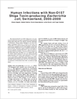 Human Infections with NonO157 Shiga Toxinproducing Escherichia coli Switzerland 20002009