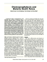 Chemoprophylaxis and Malaria Death Rates