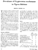 Prevalence of Cryptococcus neoformans in pigeon habitats