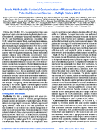 Sepsis Attributed to Bacterial Contamination of Platelets Associated with a Potential Common Source  Multiple States 2018
