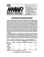 MMWR Morbidity and Mortality Weekly Report Vol 50 No 44 November 9 2001