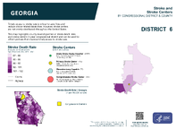 GA Congressional District 06 Stroke and Stroke Centers Map 118th Congress