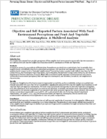 Objective and SelfReported Factors Associated With FoodEnvironment Perceptions and FruitAndVegetable Consumption A Multilevel Analysis
