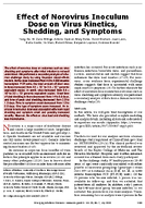 Effect of Norovirus Inoculum Dose on Virus Kinetics Shedding and Symptoms