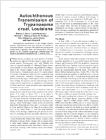 Autochthonous Transmission of Trypanosoma cruzi Louisiana