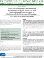 Association Between Recommended Preconception Health Behaviors and Screenings and Improvements in Cardiometabolic Outcomes of Pregnancy