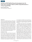 NIOSH Gas Well Stability Research Investigation into the Causes of an Anomalous Shale Gas Well Casing Deformation at a Deep Longwall Mine
