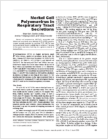 Merkel Cell Polyomavirus in Respiratory Tract Secretions