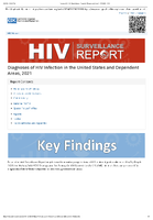 HIV Surveillance Report Diagnoses of HIV Infection in the United States and Dependent Areas 2021
