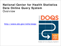 National Center for Health Statistics Data Online Query System overview