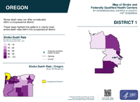OR Congressional District 01 Stroke and Federally Qualified Health Centers Map 119th Congress