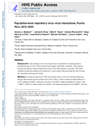 Populationlevel Respiratory Virusvirus Interactions Puerto Rico 20132023