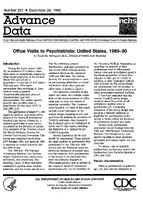 Office Visits to Psychiatrists United States 198990