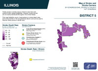 IL Congressional District 05 Stroke and Stroke Centers Map 119th Congress