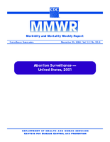 Morbidity and Mortality Weekly Report MMWR Surveillance Summaries November 2004  Vol 53  No SS9