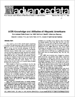 AIDS Knowledge and Attitudes of Hispanic Americans Provisional Data From the National Health Interview Survey