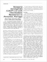 Neisseria meningitidis C2bP125 with Intermediate Resistance to Penicillin Portugal
