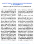Yellow Fever Outbreak  Kongo Central Province Democratic Republic of the Congo August 2016
