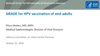 GRADE for HPV vaccination of midadults