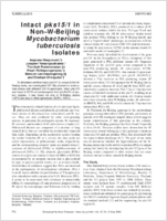 Intact pks151 in NonWBeijing Mycobacterium tuberculosis Isolates