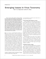 Emerging Issues in Virus Taxonomy