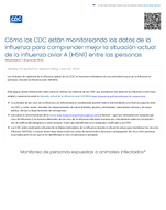 Cmo los CDC estn monitoreando los datos de la influenza para comprender mejor la situacin actual de la influenza aviar A H5N1 entre las personas  Weekly Snapshot for Week Ending June 1st 2024