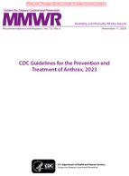 Morbidity and Mortality Weekly Report MMWR Recommendations and Reports  Vol 72  No 6 November 17 2023
