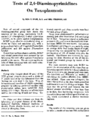 Tests of 24diaminopyrimidines on toxoplasmosis