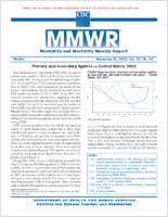 MMWR Morbidity and Mortality Weekly Report Vol 52 No 46 November 21 2003