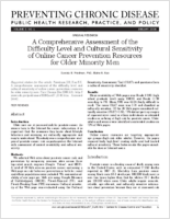 A Comprehensive Assessment of the Difficulty Level and Cultural Sensitivity of Online Cancer Prevention Resources for Older Minority Men
