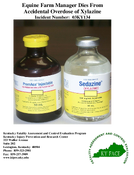 Equine Farm Manager Dies From Accidental Overdose of Xylazine