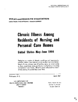 Chronic Illness Among Residents of Nursing and Personal Care Homes United States  MayJune 1964
