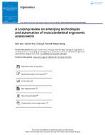 A Scoping Review on Emerging Technologies and Automation of Musculoskeletal Ergonomic Assessments