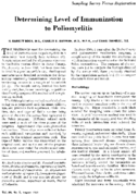 Determining Level Of Immunization To Poliomyelitis