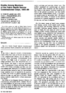 Deaths among members of the Public Health Service Commissioned Corps 196589