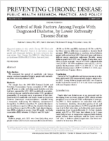 Control of Risk Factors Among People With Diagnosed Diabetes by Lower Extremity Disease Status