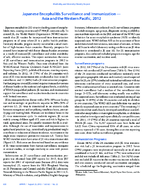 Japanese Encephalitis Surveillance and Immunization  Asia and the Western Pacific 2012