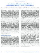 Investigation of Salmonella Enteritidis Outbreak Associated with Truffle Oil  District of Columbia 2015