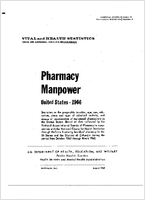 Pharmacy Manpower United States 1966