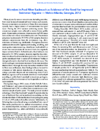 Microbes in Pool Filter Backwash as Evidence of the Need for Improved Swimmer Hygiene  MetroAtlanta Georgia 2012