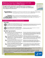 Maternity Practices in Infant Nutrition and Care in Connecticut  2011 mPINC Survey