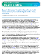 Quarterly Estimates of Directly Purchased Private Health Insurance Among Persons Under Age 65 United States 20112013