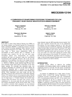 A Comparison of Beamforming Processing Techniques for Low Frequency Noise Source Identification in Mining Equipment proceedings