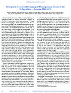 Emergence of Localized Serogroup W Meningococcal Disease in the United States  Georgia 20062016