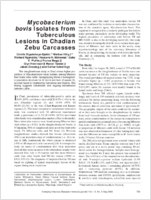 Mycobacterium bovis Isolates from Tuberculous Lesions in Chadian Zebu Carcasses