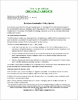 Smallpox Vaccination Policy Update 200207 Monday July 08 2002 1932 EDT 732 PM EDT