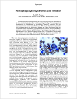 Hemophagocytic syndromes and infection