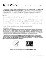 Keep It with You KIWY Personal Medical Information Form
